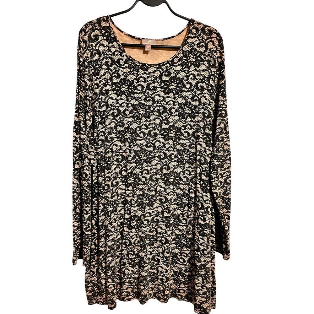 J. Jill Wearever Collection Black abstract Dress Tunic Xl